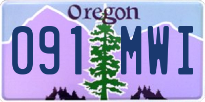 OR license plate 091MWI