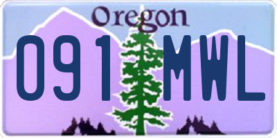 OR license plate 091MWL
