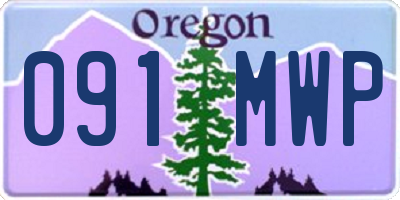 OR license plate 091MWP