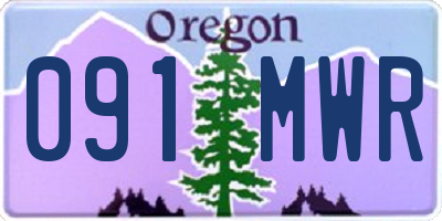 OR license plate 091MWR