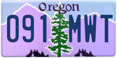 OR license plate 091MWT