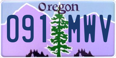 OR license plate 091MWV