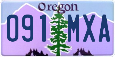 OR license plate 091MXA