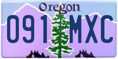 OR license plate 091MXC