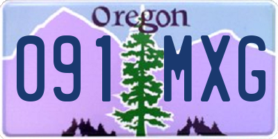 OR license plate 091MXG