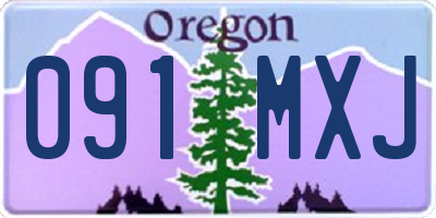 OR license plate 091MXJ