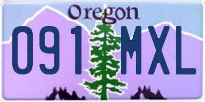 OR license plate 091MXL