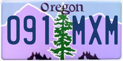 OR license plate 091MXM