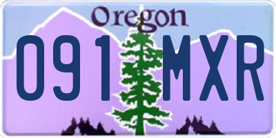 OR license plate 091MXR