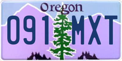 OR license plate 091MXT