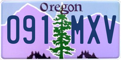 OR license plate 091MXV