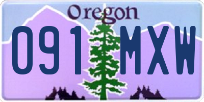 OR license plate 091MXW