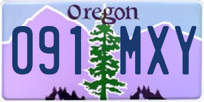 OR license plate 091MXY
