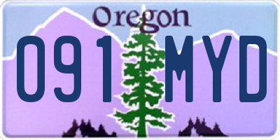 OR license plate 091MYD