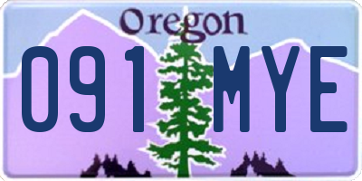 OR license plate 091MYE