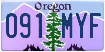 OR license plate 091MYF