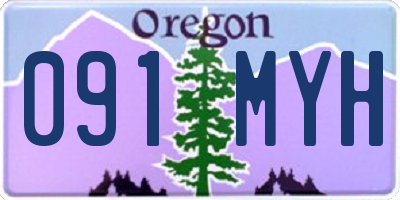 OR license plate 091MYH