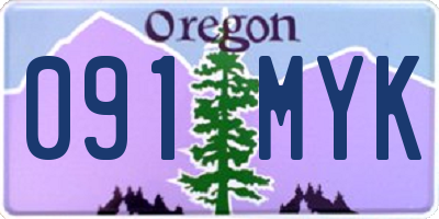OR license plate 091MYK