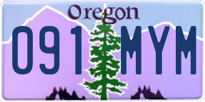 OR license plate 091MYM