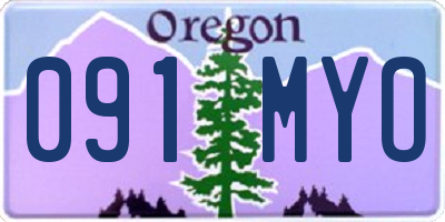 OR license plate 091MYO