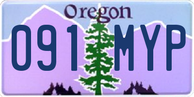 OR license plate 091MYP
