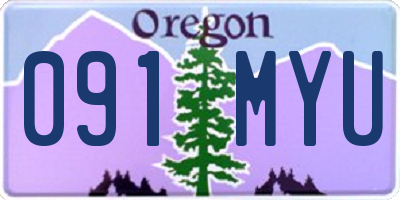 OR license plate 091MYU