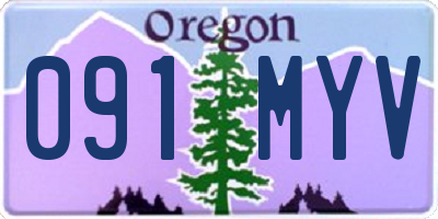 OR license plate 091MYV