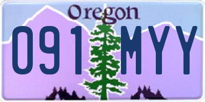 OR license plate 091MYY