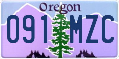 OR license plate 091MZC