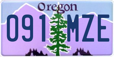OR license plate 091MZE