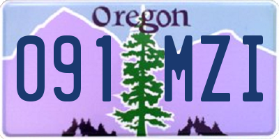 OR license plate 091MZI
