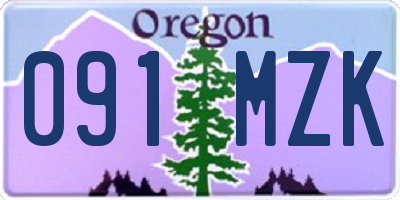 OR license plate 091MZK