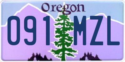 OR license plate 091MZL