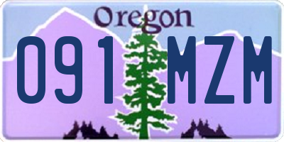 OR license plate 091MZM