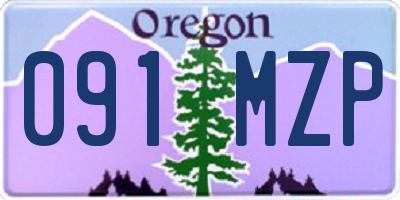 OR license plate 091MZP