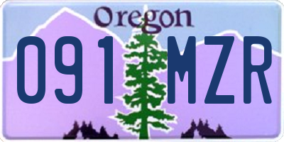 OR license plate 091MZR