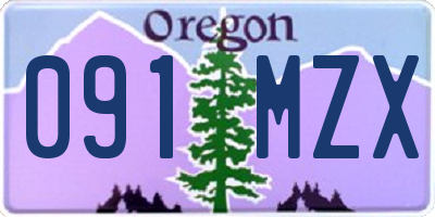 OR license plate 091MZX