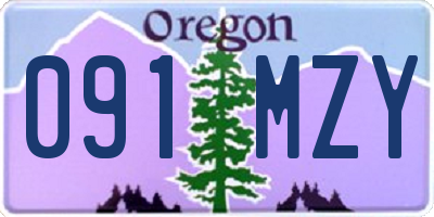 OR license plate 091MZY