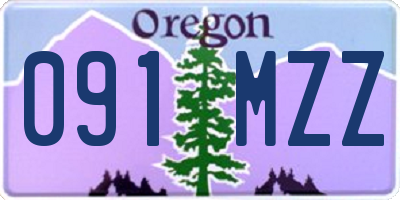 OR license plate 091MZZ
