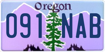 OR license plate 091NAB