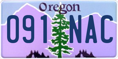 OR license plate 091NAC