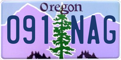 OR license plate 091NAG
