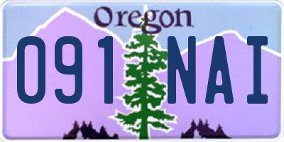 OR license plate 091NAI