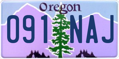 OR license plate 091NAJ