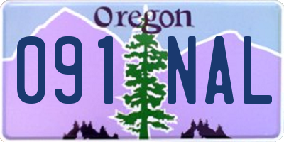 OR license plate 091NAL