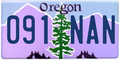 OR license plate 091NAN