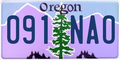 OR license plate 091NAO