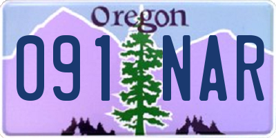OR license plate 091NAR