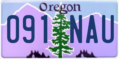 OR license plate 091NAU