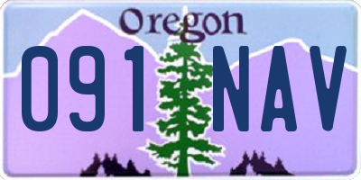 OR license plate 091NAV